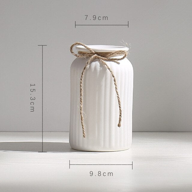 Minimalist white vase