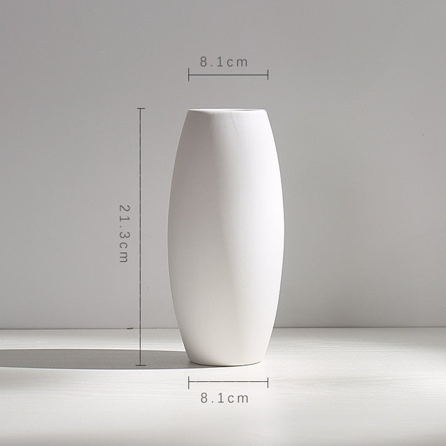 Minimalist white vase