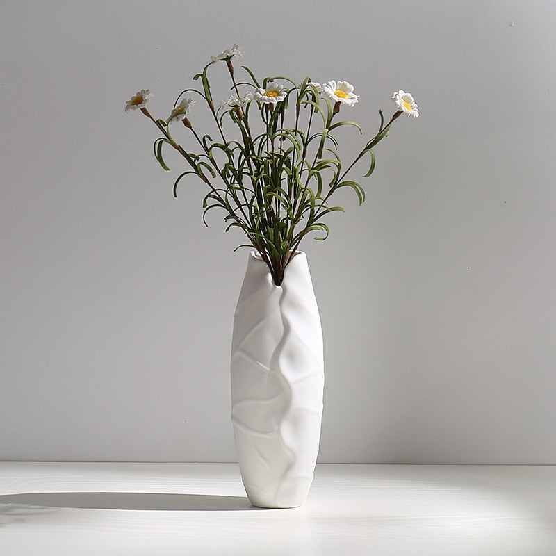 Minimalist white vase